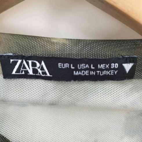 ザラ ZARA タイダイ シアー トップス レディース import:L