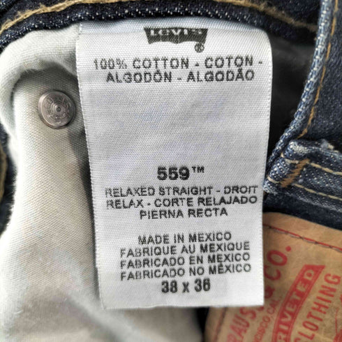 リーバイス Levis メキシコ製 559 2010年製 ボタン裏4001刻印 ジップフライ デニム パンツ メンズ 38×36
