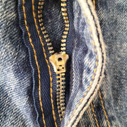 ザラ ZARA TRF ハイウエストクロスオーバーワイドレッグジーンズ 変形 ジップ デニム パンツ レディース EUR:38