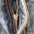 ザラ ZARA TRF ハイウエストクロスオーバーワイドレッグジーンズ 変形 ジップ デニム パンツ レディース EUR:38