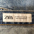 ザラ ZARA TRF ハイウエストクロスオーバーワイドレッグジーンズ 変形 ジップ デニム パンツ レディース EUR:38
