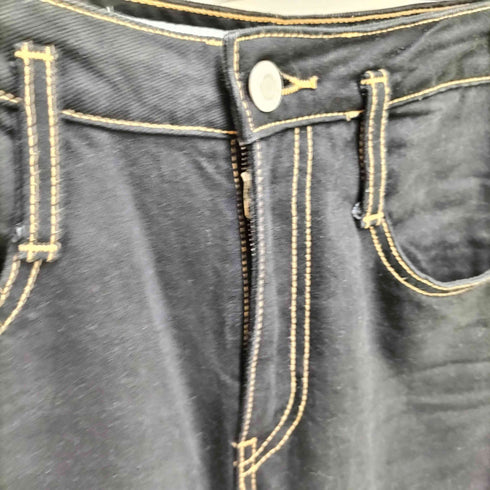 ザラ ZARA ステッチデザイン ロールアップ ワイド デニム パンツ レディース EUR:34