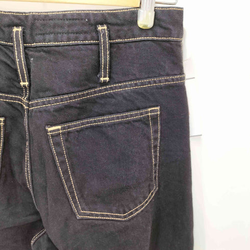 ザラ ZARA ステッチデザイン ロールアップ ワイド デニム パンツ レディース EUR:34