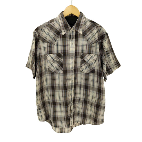 プレインズ PLAINS チェック S/S ウエスタンシャツ メンズ import:L