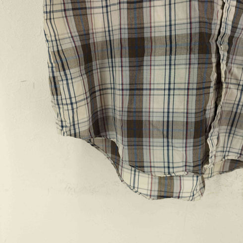 プレインズ PLAINS チェック S/S ウエスタンシャツ メンズ import:L