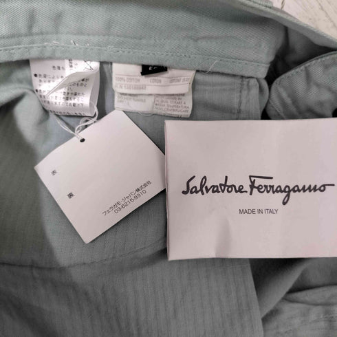 サルヴァトーレフェラガモ Salvatore Ferragamo イタリア製 カウレザーパッチ モールスキン 5ポケット ストレート パンツ メンズ EUR:50