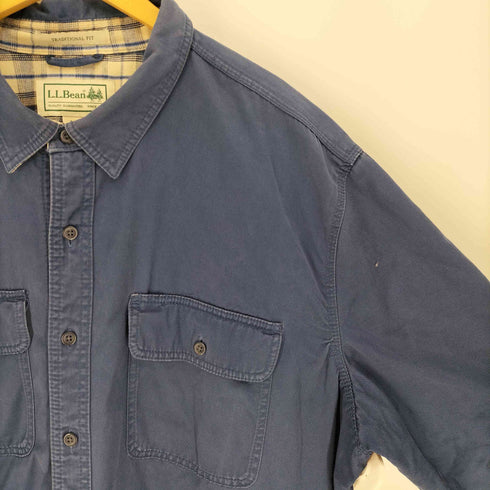 エルエルビーン L.L.Bean TRADITIONAL FIT 裏地タータンチェック コットン シャツ ジャケット メンズ import:XXL