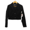 ザラ ZARA ベルベット 短丈 テーラードジャケット レディース import:S