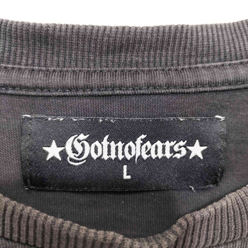 Gotnofears 両面プリント L/S クルーネック Tシャツ メンズ import:L