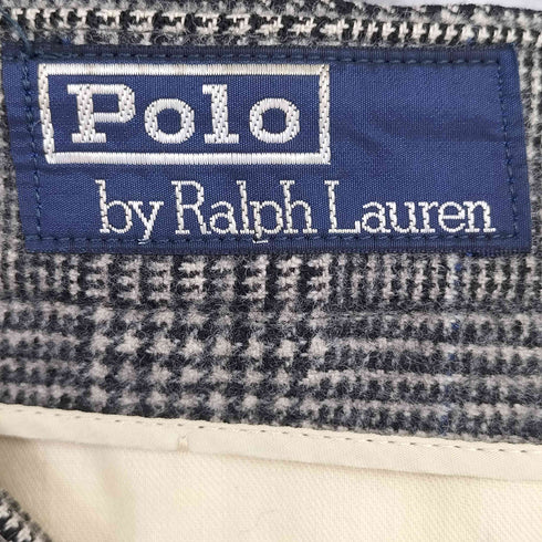 ポロバイラルフローレン Polo by RALPH LAUREN 90S グレンチェック 2タック ウールスラックスパンツ メンズ