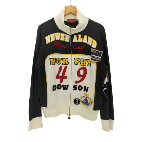 BENZ JEANS レーシングワッペン ハイネック ダブルジップ トレーナー メンズ import:L