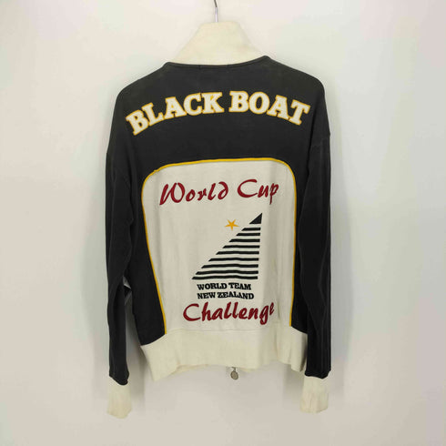BENZ JEANS レーシングワッペン ハイネック ダブルジップ トレーナー メンズ import:L