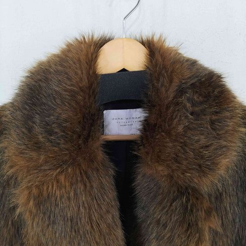 ザラ ZARA フェイクファーコート レディース import:M
