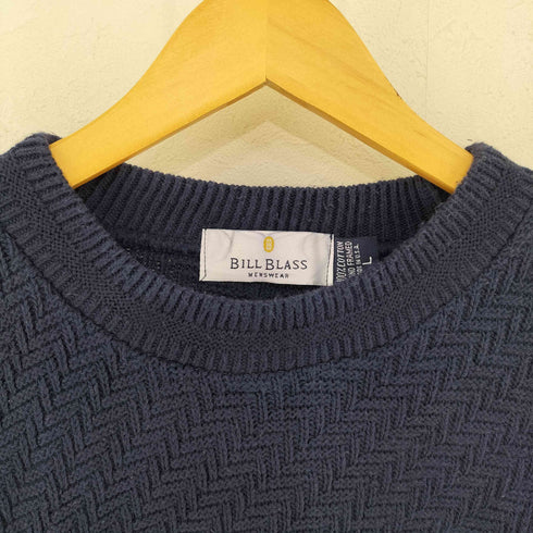 ビルブラス BILL BLASS USA製 クルーネックコットンニット メンズ import:L