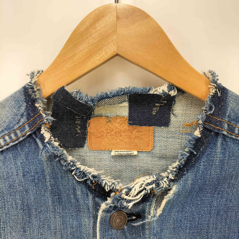リーバイス Levis 70-80S 3rd型 ボタン裏529刻印 リメイク ノーカラー デニム ジャケット メンズ