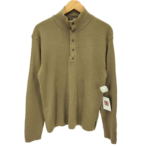 アルマーニジーンズ ARMANI JEANS イタリア製 スナップボタン ヘンリーネック ウール ニット メンズ import:L