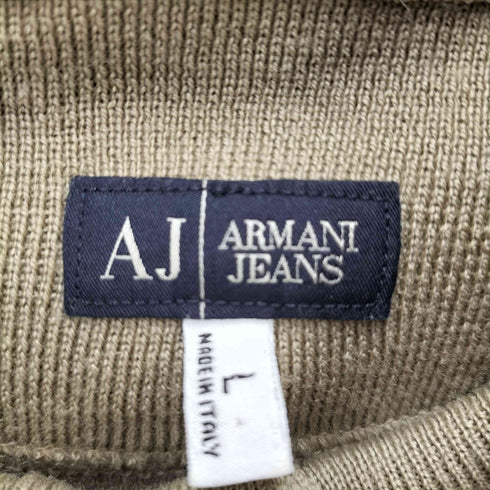 アルマーニジーンズ ARMANI JEANS イタリア製 スナップボタン ヘンリーネック ウール ニット メンズ import:L