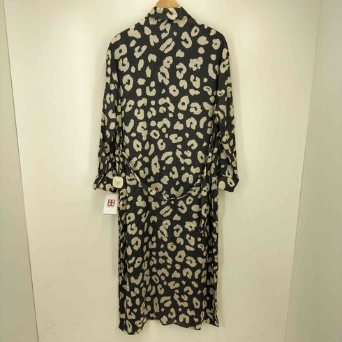 ザラ ZARA 金ボタン 総柄 ワンピース レディース import:M