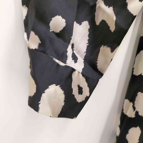 ザラ ZARA 金ボタン 総柄 ワンピース レディース import:M