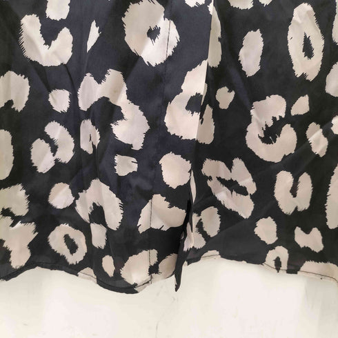 ザラ ZARA 金ボタン 総柄 ワンピース レディース import:M
