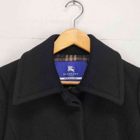バーバリーブルーレーベル BURBERRY BLUE LABEL WOOL&ANGOLA ウールアンゴラステンカラーコート レディース 38