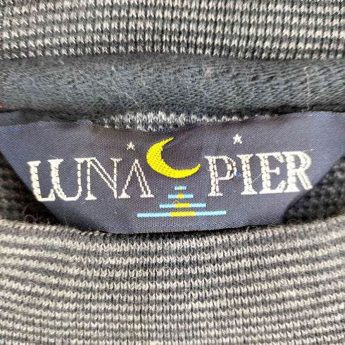 luna pier モックネック 前V 鹿の子スウェット メンズ import:L