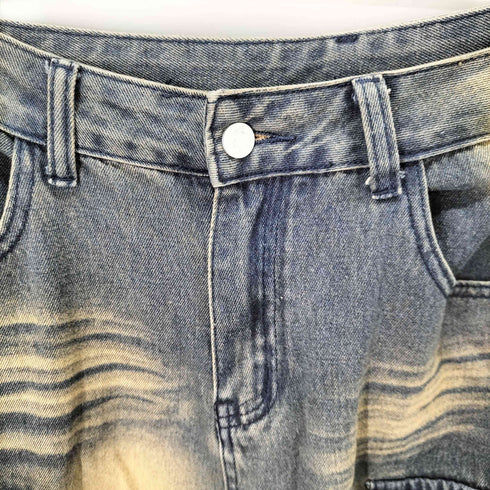 加工デニムカーゴパンツ メンズ JPN:XL