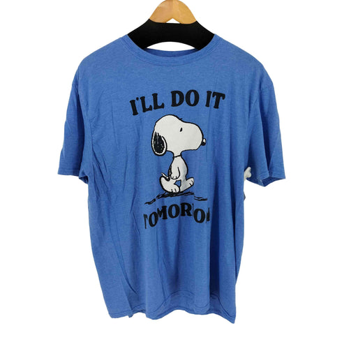 ピーナッツ PEANUTS I'LL DO IT TOMORROW クルーネックTシャツ メンズ import:XL