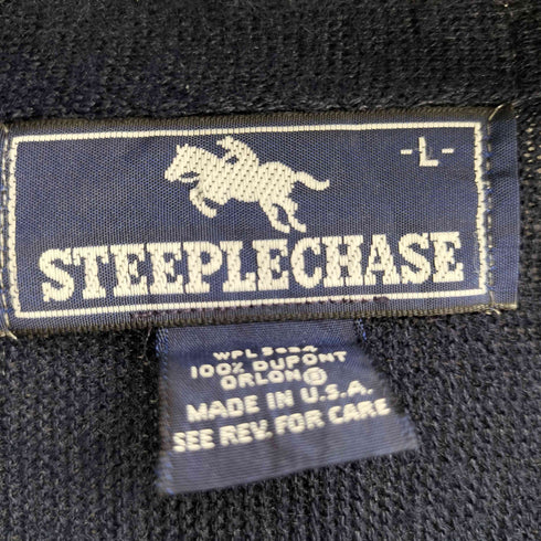 STEEPLECHASE 80-90s USA製 アクリルニットカーディガン メンズ import:L