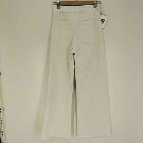 ザラ ZARA THE MARINE STRAIGHT マリンストレート カットオフ ハイウエスト フレア パンツ レディース EUR:36