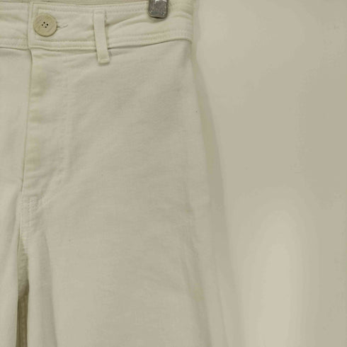 ザラ ZARA THE MARINE STRAIGHT マリンストレート カットオフ ハイウエスト フレア パンツ レディース EUR:36