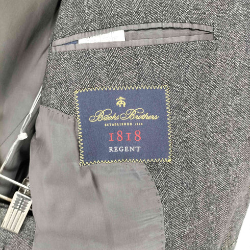 ブルックスブラザーズ BROOKS BROTHERS ×BARBERIS VANONICO 1818 REGENT ウールヘリンボーンセットアップ メンズ 37S/W31