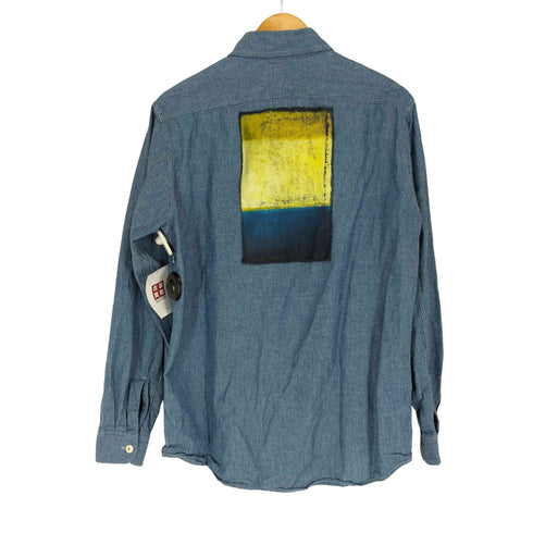 BLACKBIRD chambray shirt hand painted domestic メンズ