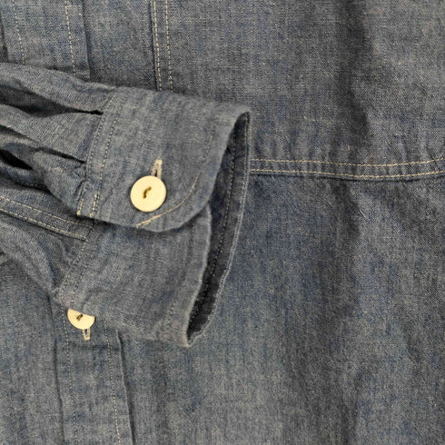 BLACKBIRD chambray shirt hand painted domestic メンズ
