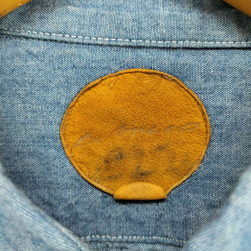 BLACKBIRD chambray shirt hand painted domestic メンズ