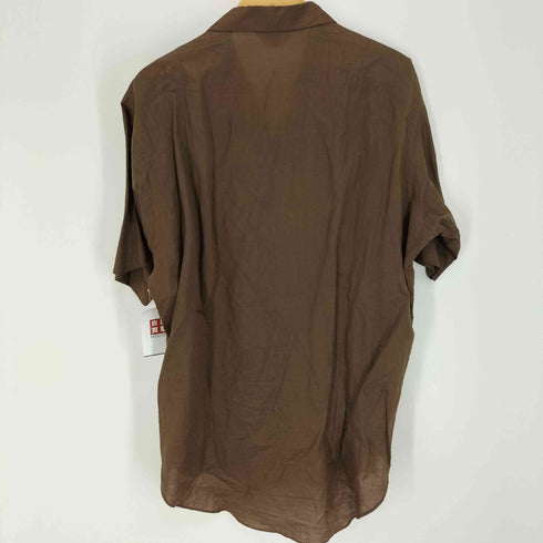 JUN SAITO J-Mago リネン混 開襟 オープンカラー S/S シャツ メンズ JPN:M