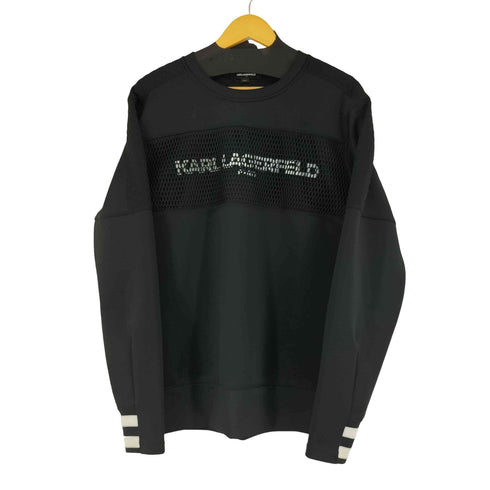 カールラガーフェルド KARLLAGERFELD Knitted Pullover Shell ロゴ ボンディングスウェット メンズ import:L