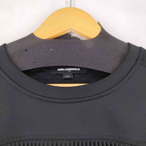 カールラガーフェルド KARLLAGERFELD Knitted Pullover Shell ロゴ ボンディングスウェット メンズ import:L