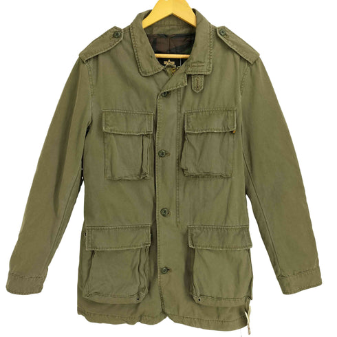 アルファインダストリーズ ALPHA INDUSTRIES 内側迷彩柄 ライナー付き ミリタリー フィールドジャケット メンズ import:M