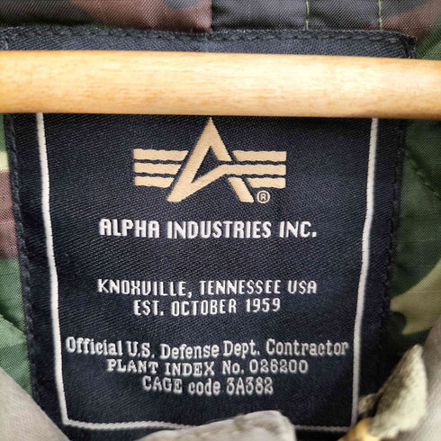 アルファインダストリーズ ALPHA INDUSTRIES 内側迷彩柄 ライナー付き ミリタリー フィールドジャケット メンズ import:M