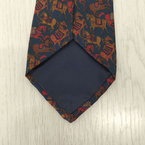 サルヴァトーレフェラガモ Salvatore Ferragamo イタリア製 総柄シルクネクタイ メンズ