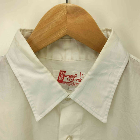 Executive Service 70-80S USA製 コットン ポリ レギュラーカラー シャツ メンズ 16 1/2