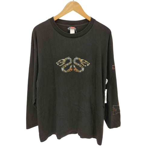 FLYBRANS ボディ COWBOYS スカル スネーク プリント L/S Tシャツ メンズ