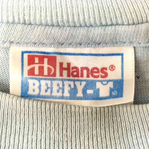 90-00S Hanes BEEFY-T ボディ バンド プリント S/S Tシャツ メンズ import:M