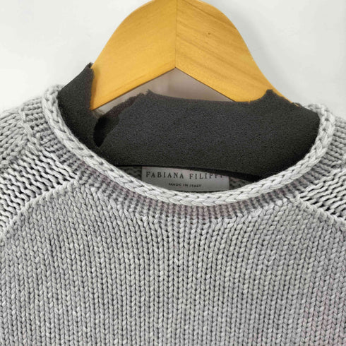 FABIANA FILIPPI イタリア製 PURE NEW WOOL ラインデザインニット メンズ import:M