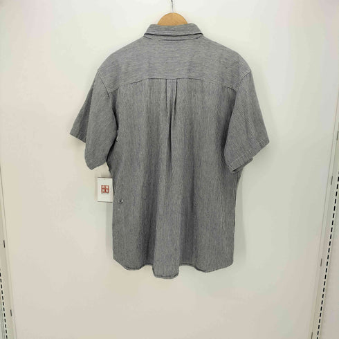 キー KEY 90S ヒッコリーストライプ ハーフジップシャツ 半袖プルオーバー メンズ import:XL