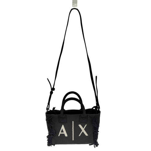 アルマーニエクスチェンジ ARMANI EXCHANGE A|Xロゴ キャンバスミニトートバッグ フリンジ レディース