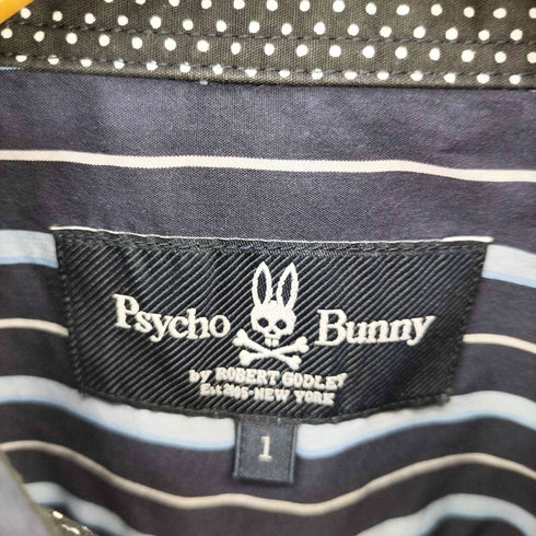 サイコバニー Psycho Bunny 胸ロゴ ストライプシャツワンピース レディース 1
