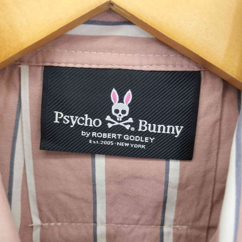 サイコバニー Psycho Bunny 刺繍ロゴ ストライプシャツ レディース