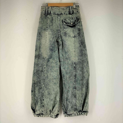 ケミカルウォッシュ バルーンデニムパンツ レディース M
